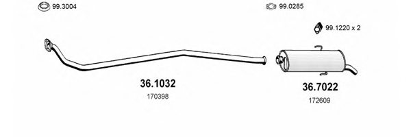 ASSO ART1894 Exhaust System